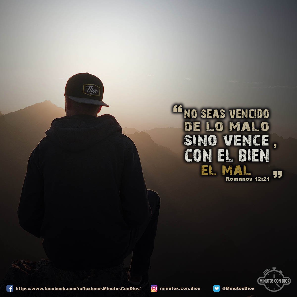 No seas vencido de lo malo, sino vence con el bien el mal Romanos 12:21 RVR1960 #NoSeasVencidoPorElMal, #VenceConElBienElMal, #MinutosConDios, #ReflexionesDiarias