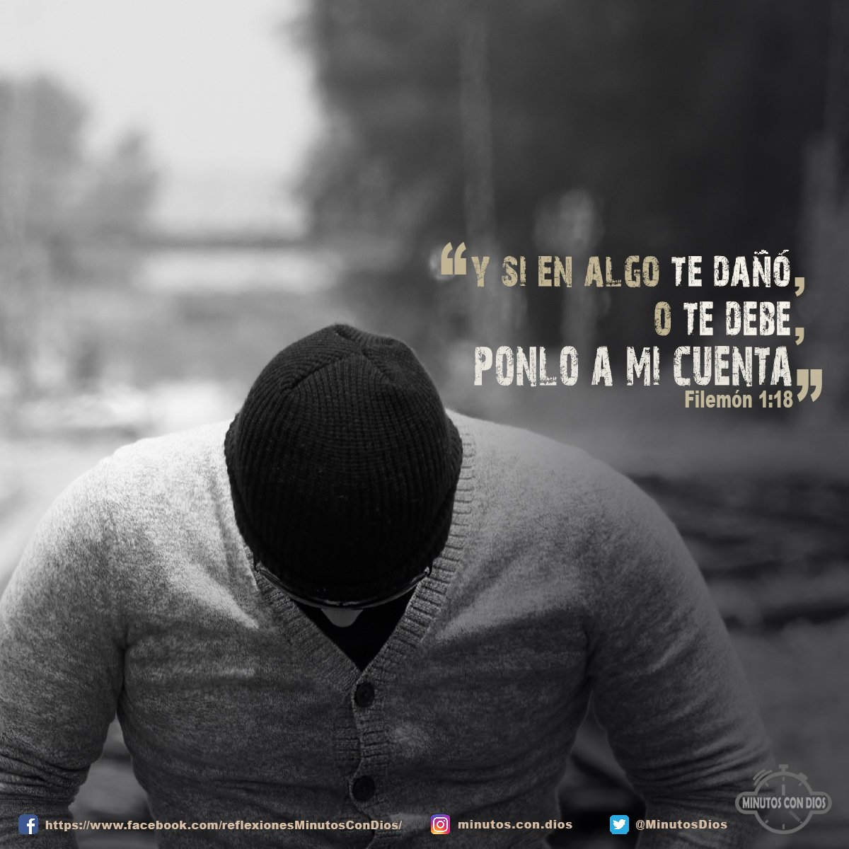 Y si en algo te dañó, o te debe, ponlo a mi cuenta. Filemón 1:18 RVR1960 #IntercediendoPorOtros, #AsumiendoLaResponsabilidadPorOtros, #MinutosConDios, #ReflexionesDiarias