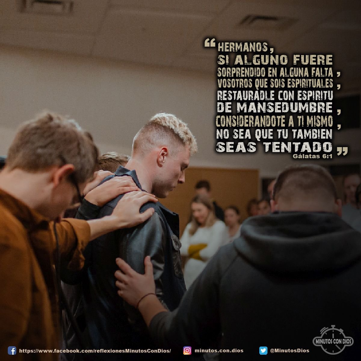 Hermanos, si alguno fuere sorprendido en alguna falta, vosotros que sois espirituales, restauradle con espíritu de mansedumbre, considerándote a ti mismo, no sea que tú también seas tentado” Gálatas 6:1 RVR1960 #SorprendidoEnFalta, #RestaurandoConEspirituDeMansedumbre, #MinutosConDios, #ReflexionesDiarias