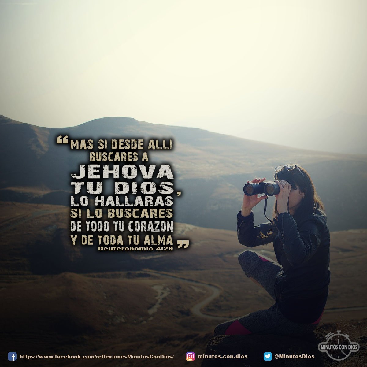 Mas si desde allí buscares a Jehová tu Dios, lo hallarás, si lo buscares de todo tu corazón y de toda tu alma. Deuteronomio 4:29 RVR1960 #BuscandoADios, #BuscandoDeTodoCorazon, #MinutosConDios, #ReflexionesDiarias