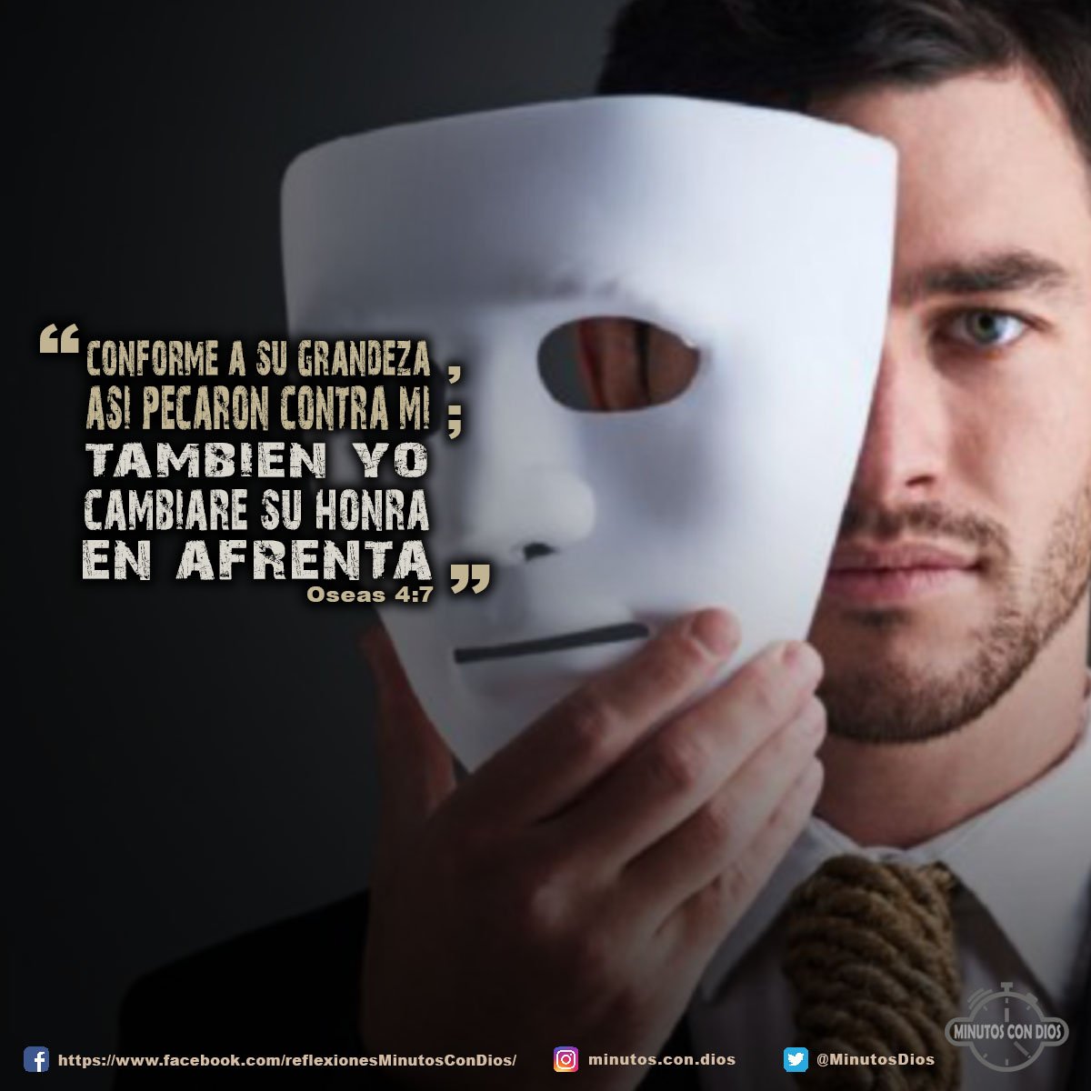 Conforme a su grandeza, así pecaron contra mí; también yo cambiaré su honra en afrenta. Oseas 4:7 RVR1960 #CambiandoHonraEnAfrenta, #MalosMinistros, #MinutosConDios, #ReflexionesDiarias