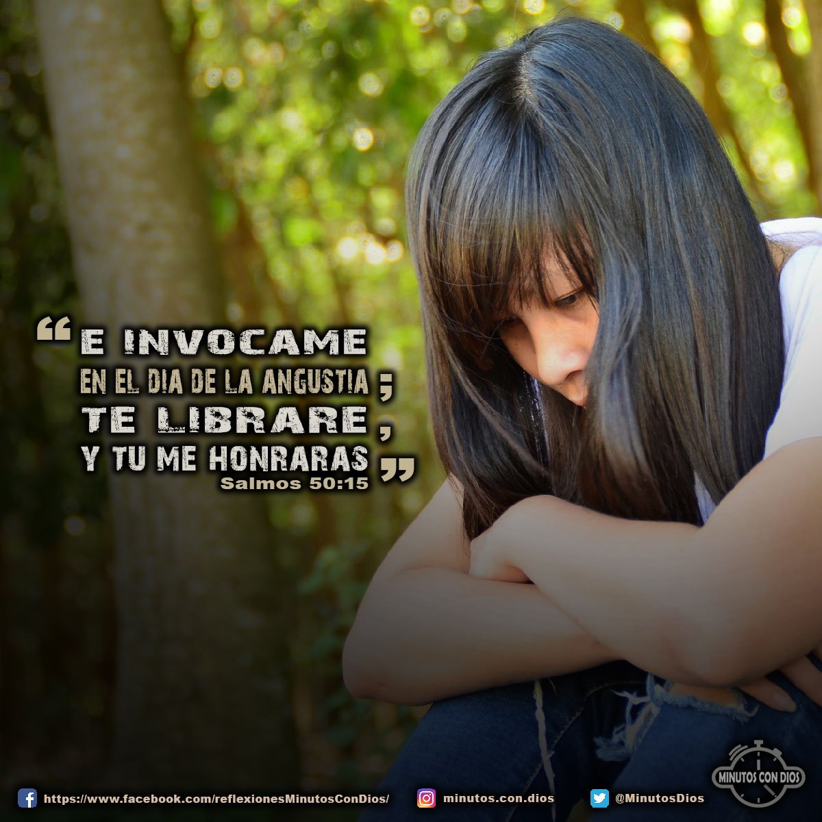 E invócame en el día de la angustia; te libraré, y tú me honrarás. Salmos 50:15 RVR1960 #InvocandoADios, #DiaDeAngustia, #DiosTeLibrara, #MinutosConDios, #ReflexionesDiarias